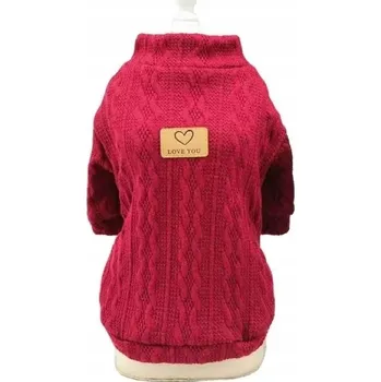 Obleček pro psa Svetr/mikina pro psa Love You - Červená, L