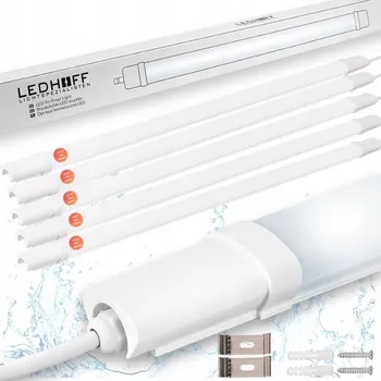 Stropní přisazené svítidlo Ledhoff 36 W integrovaný LED zdroj 126 cm bílé