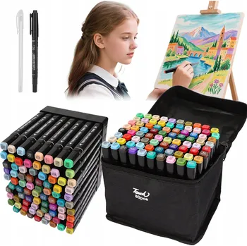 LIHOVÉ FIXY 80 KS OBOUSTRANNÉ FIXY POPISOVAČE FIXY POPISOVAČE , TAŠKA