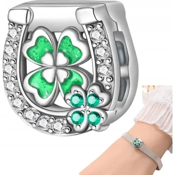 Náramek Přívěsky Reflexions Jetel and Horseshoe ze stříbro 925 pro plochý náramky