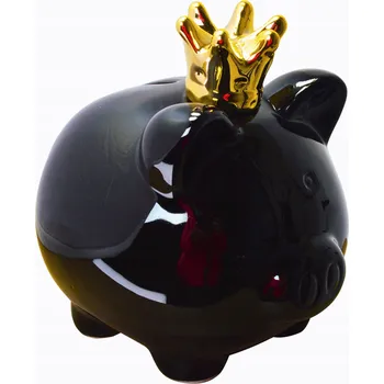 Pokladnička Keramické prasátko pokladnička 6207 černé