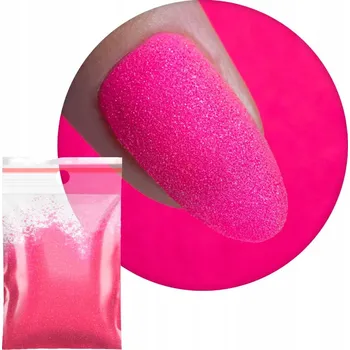 Přípravek na nehty Prášek Ozdoby Na Nechty MOLLYLAC 20g Kosmetický Neonově Růžový Třpytky Č.11