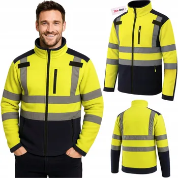 Pánská mikina Fleecová PRACOVNÍ Mikina fleecová BOZP Pracovní REFLEXNÍ VÝSTRAŽNÁ ŽLUTÁ