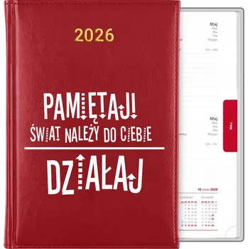 Kalendář Knižní kalendář 2026 A5 červený