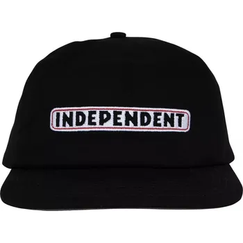 Kšiltovka independent Pánská kšiltovka bar logo snapback unstructured hat black