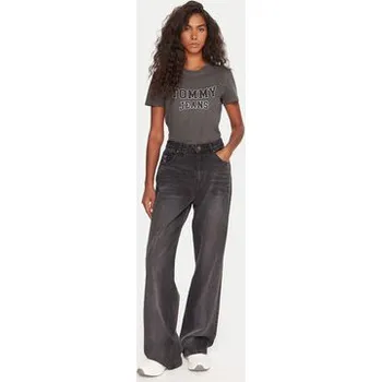 Pánské tričko Tommy Jeans T-Shirt Varsity DW0DW21966 Černá Regular Fit S