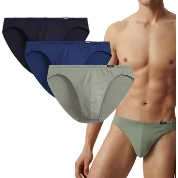 Pánské spodní prádlo Pánské slipy Atlantic 3Mp-119 A'3 S-2Xl M tmavě modrá-modrá-khaki