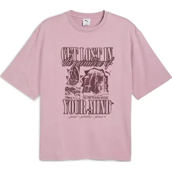 Pánské Tričko s krátkým rukávem PUMA GRAPHIC PARADISE MINDSET WSHD BOX T 63211565 – Růžová L