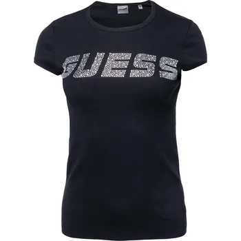 Dámské tričko Dámské Tričko s krátkým rukávem GUESS KIARA SS T-SHIRT V4BI16KCIV1-JBLK – Černá M