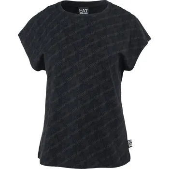 Dámské tričko Dámské Tričko s krátkým rukávem EA7 TRAIN GRAPHICS SERIES W TEE SS ALLOVER 3DTT04TJUBZ1200 – Černá M