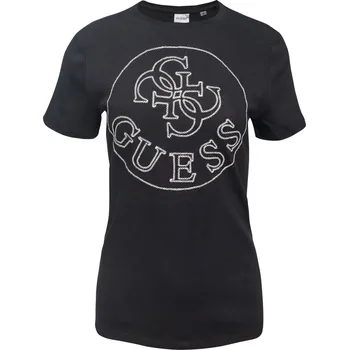 Dámské Tričko s krátkým rukávem GUESS NOÉMIE SS T-SHIRT V4YI03KCB61-JBLK – Černá XS