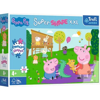Puzzle PUZZLE 60 EL SUPER SHAPE XXL prasátko Pepa PIG A GEORGE