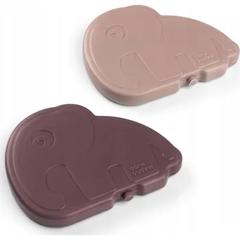 dětská jídelní sada Done by Deer Chladicí vložky 2ks Slon Elphee Powder