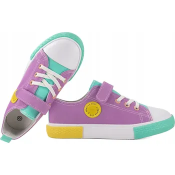 Dívčí tenisky ATLETICO WY-25799 Dětské polobotky školní tenisky na suchý zip 35