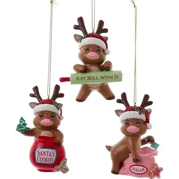 Vánoční dekorace KURT ADLER Veselý sobík 1 ks