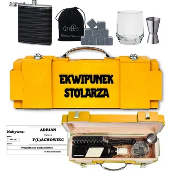 Dárková Sada pro kamaráda TRUHLÁŘE k 18-99 narozeninám Bedna na alkohol