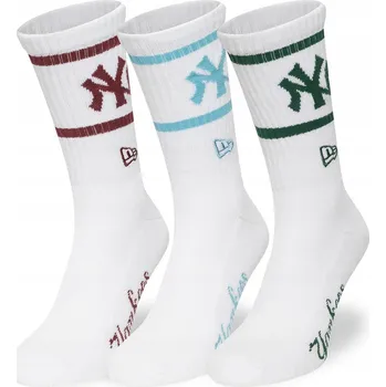 Pánské ponožky Ponožky New Era Stripe, bílé, velikost 43-46