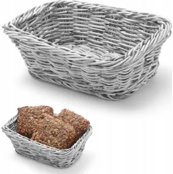 chlebník Košík na pečivo obdélníkový polypropylenový šedý 190x130x60 mm - Hendi