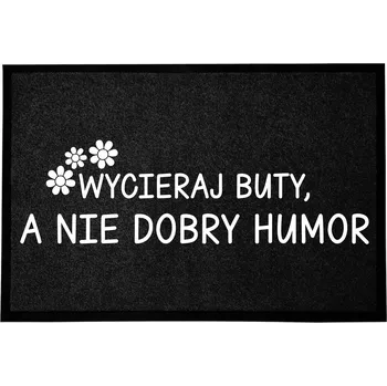 VSTUPNÍ ROHOŽKA MONOCHROM 40X60 CM DEKORATIVNÍ ČERNÁ S POTISKEM MÓDNÍ DÁREK