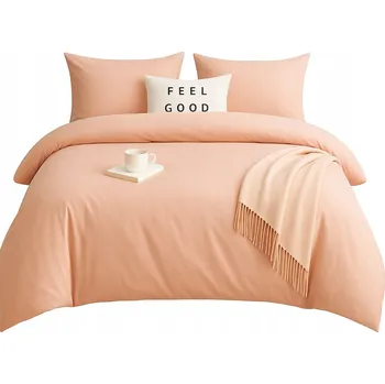 Povlečení Povlečení 160x200 Mikrovlákno +2 Povlaky Komplet na zip – pudrová růžová