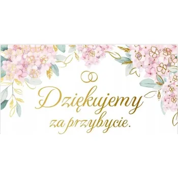 Svatební dekorace Vinětky poděkování na svatební dort, pozlacené, růžové hortenzie 10 ks