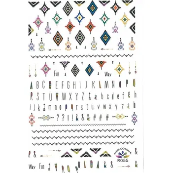 Samolepky na Zdobení Nehtů Tenké Samolepící Vzory Písmena R055