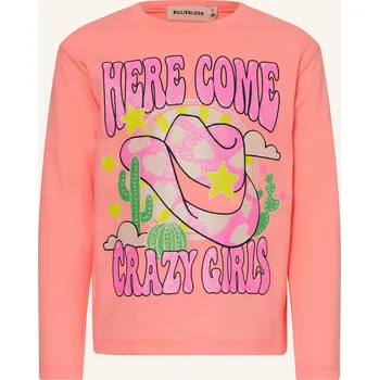 Dámské tričko Billieblush Dívčí Tričko S Dlouhým Rukávem, lososová, 128