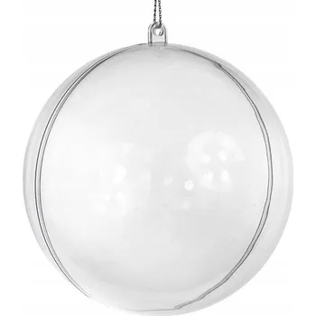 Vánoční ozdoba Vánoční Koule průhledná vánoční koule 10 cm 1 ks