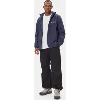 Pánská větrovka adidas Větrovka Multi Essentials 2L Rain JY0477 Tmavomodrá Regular Fit M