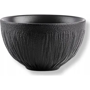 Miska salátová mísa kulatá Wilmax 1000 ml, černý porcelán s imitací kamene