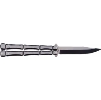 Kuchyňský nůž NŮŽ MOTÝLKOVÝ balisong Skládací Nůž na triky Butterfly knife 10 cm OCELOVÝ