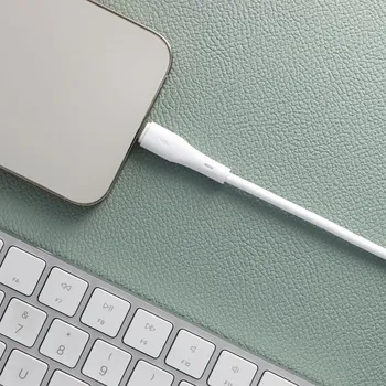 Datový kabel F-ENERGY C346 kabel Type C to Lightning PD 3A 27W Silicone 1 m bílý