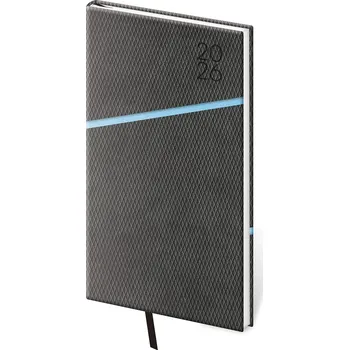 Diář Kapesní diář Grife šedo/modrý