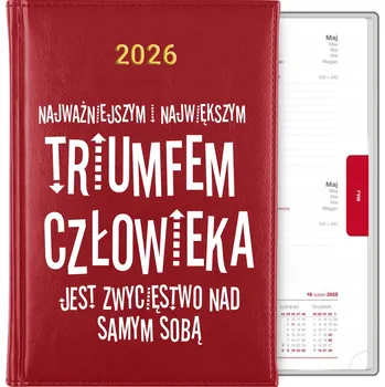 Kalendář Knižní kalendář 2026 A5 červený