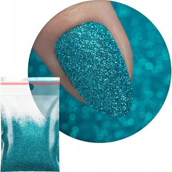 Prášek Ozdoby Na Nechty 20g Kosmetický Mořský Deep Aqua Třpytky Č. 93