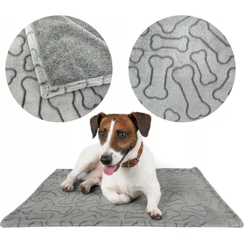 Pelíšek pro psa Szyszka deka pro psa bílá 75 cm x 50 cm