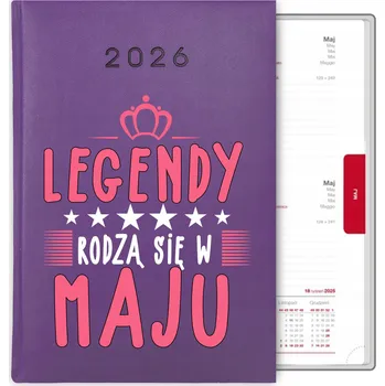 Kalendář Knihový kalendář 2026 A5 fialový