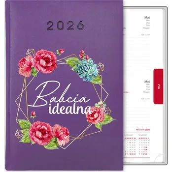 Kalendář Knihový kalendář 2026 A5 fialový