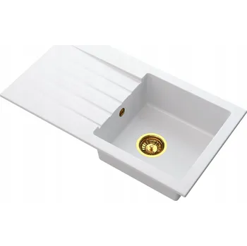 Granitový dřez Jednokomorový granitový dřez Granitan MELGAR bílý