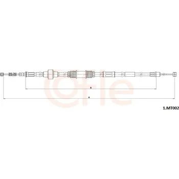 Lanko parkovací brzdy Tažné lanko, parkovací brzda COFLE (1.MT002)