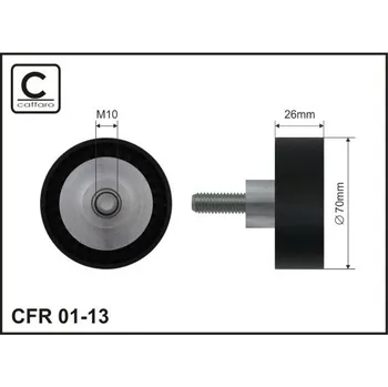 Auto-moto Vratná/vodicí kladka, klínový žebrový řemen CAFFARO (01-13)