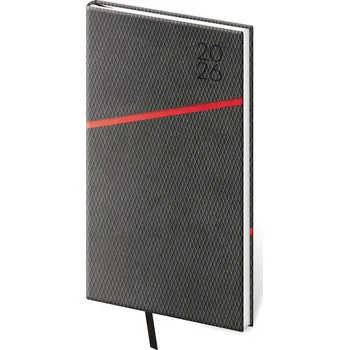 Diář Kapesní diář Grife šedo/červený