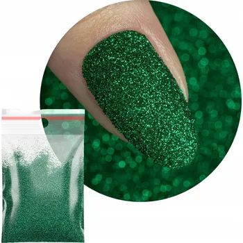Prášek Ozdoby Na Nechty GNBLAB 20g Kosmetický Zelený Třpytky Č. 37