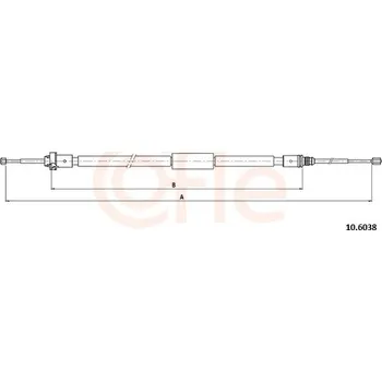 Brzdový systém Tažné lanko, parkovací brzda COFLE (10.6038)