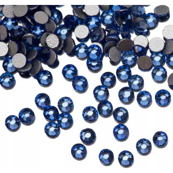 50x Zirkony na nehty se skleněnými Křišťály Malé Diamanty SS5 světlý safír