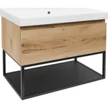 Swiss aqua technologies Koupelnová skříňka s umyvadlem SAT B-Way 79x30x45 cm dub BWAY80OAKFU1