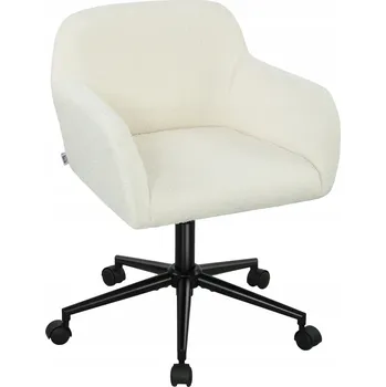 Homcom Otočná kancelářská židle bílá