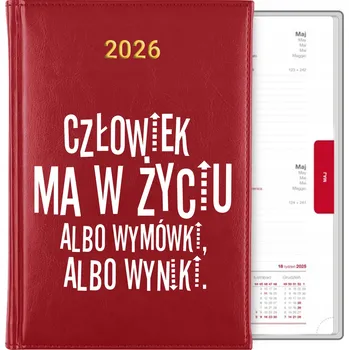 Kalendář Knižní kalendář 2026 A5 červený