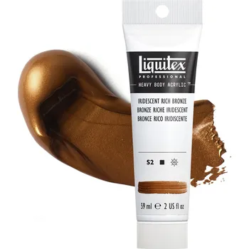 Vodová barva Akrylová barva Liquitex Heavy Body - Iridescent Rich Bronze