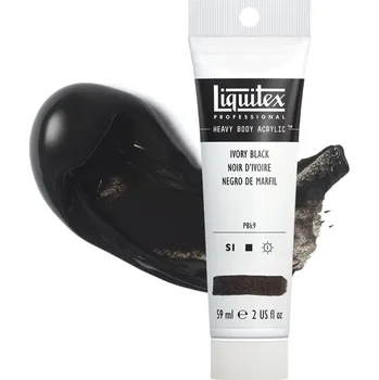 Vodová barva Akrylová barva Liquitex Heavy Body - Ivory Black